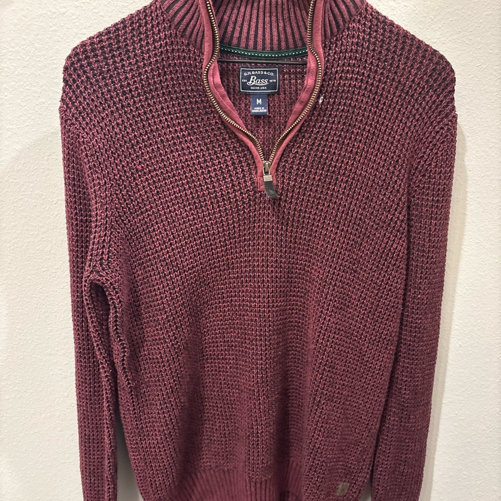 GH Bass 1/4 Zip Knit Sweater